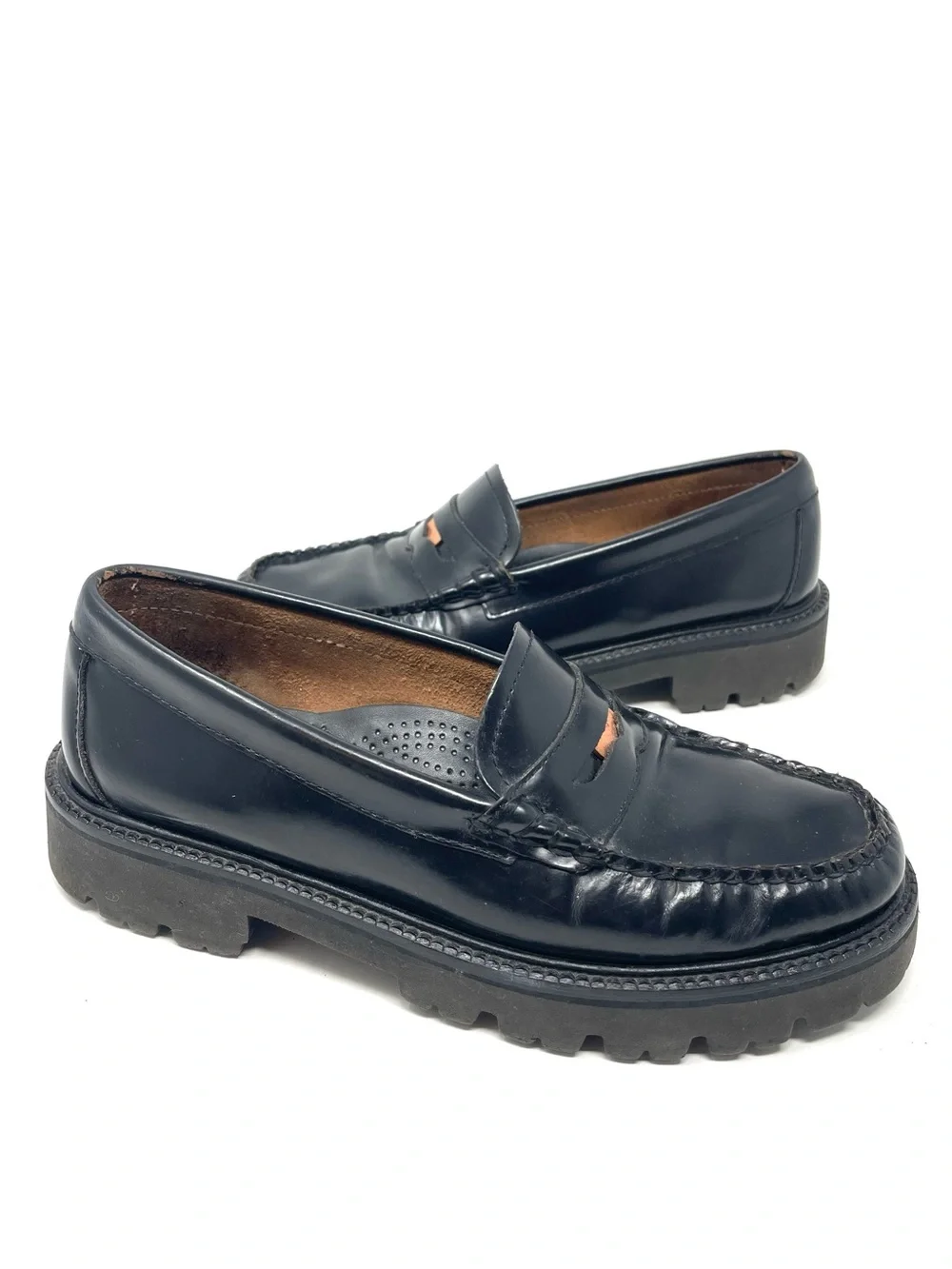 G.H. Bass 'Whitney' Superlug Weejuns, Black Patent Leather Loafers, Women's 6.5